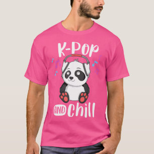 Camiseta K-Pop Y Adolescentes Chill Panda Kpop Cita Kawaii 