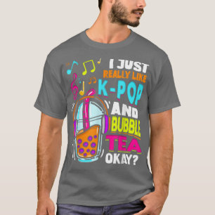 Camiseta K Pop Y Bubble Tea Hallyu Música Coreana Divertida