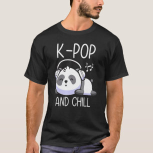 Camiseta K-Pop Y Chill Korean Panda Music K-Drama Cute De