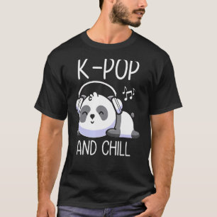 Camiseta K-Pop Y Chill Korean Panda Music K-Drama Cute De