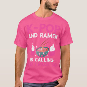 Camiseta K-Pop Y Ramen Heart Música Coreana K-Pop Música K-