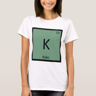 Camiseta K - Química de la Verdura Kale Tabla Periódica Sím