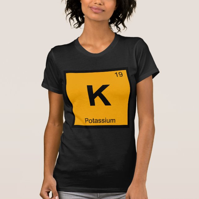 Camiseta K - Química del Potasio Símbolo de la Tabla Periód (Anverso)