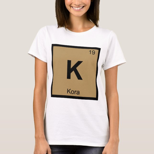 Camiseta K - Símbolo de tabla periódica de química musical  (Anverso)