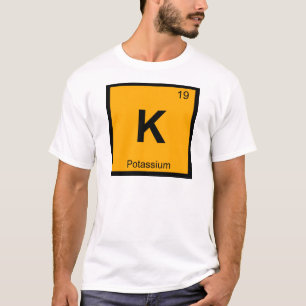 Camiseta K - Símbolo de tabla periódica de química potásica