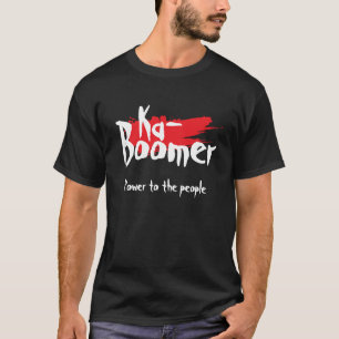 Camiseta Ka- boomer divertido una palabra minimalista genia