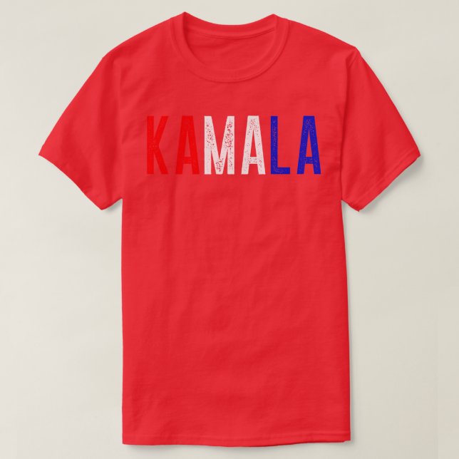 Camiseta KA MAMÁES LA Kamala Azul Rojo Azul Azul Azul Azul  (Diseño del anverso)