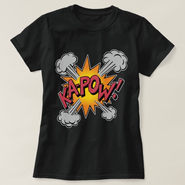 Camiseta ¡KA-POW! Gráfico de Cómic (Diseño del anverso)