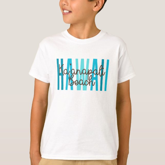 Camiseta Ka'anapali Beach Hawaii (Océano) (Anverso)