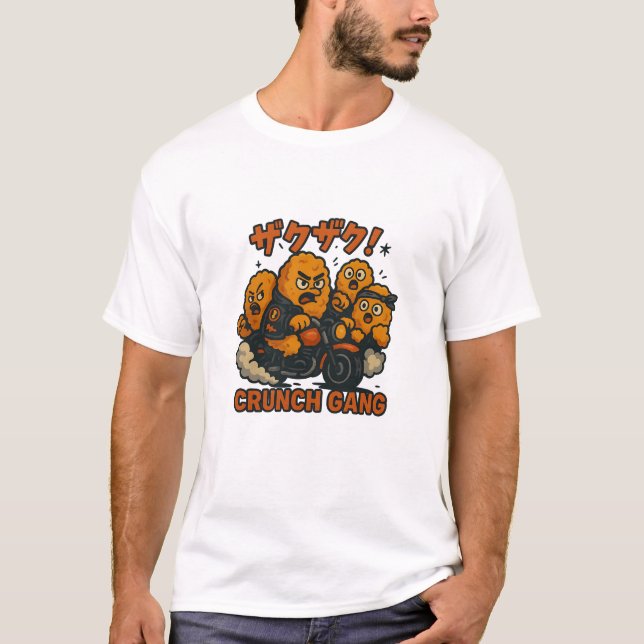 Camiseta Kaarage Crunch Gang – Kawaii Street Snack (Anverso)