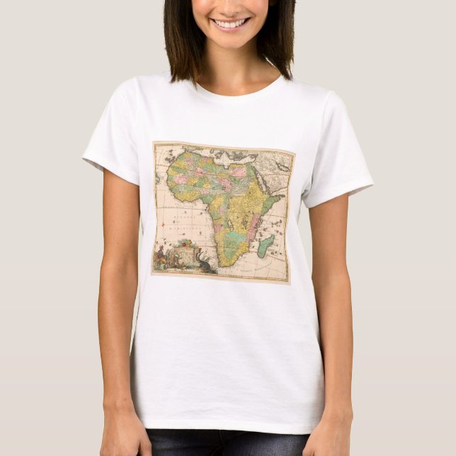 Camiseta Kaart van Afrika (aprox. 1690) de Carel Allard. (Anverso)