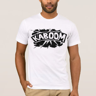 Camiseta ¡KABOOM retro! Ráfaga - negro y blanco