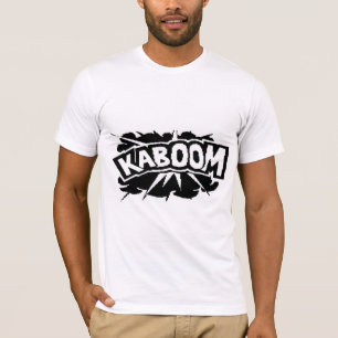 Camiseta ¡KABOOM retro! Ráfaga - negro y blanco