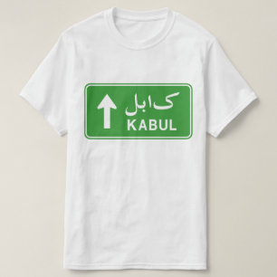 Camiseta Kabul, Afganistán, Rótulo de las calles de tráf