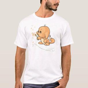 Camiseta Kacheek anaranjado que desea en un diente de león