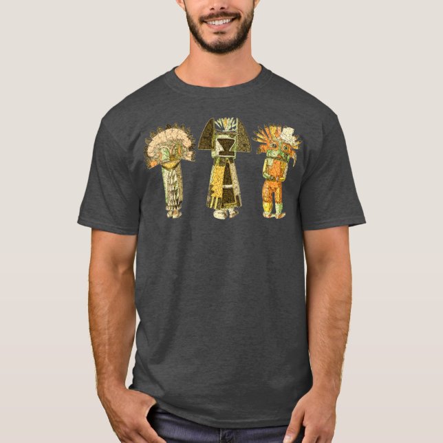 Camiseta KACHINA Nativa-Estadounidense Dulces abstractos (Anverso)