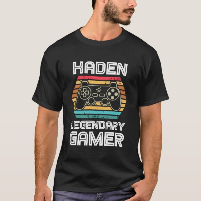 Camiseta Kaden Legendary Video Gamer Personaliza el nombre  (Anverso)
