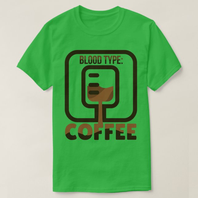 Camiseta Kaffee Ilustracion Blut Typ (Diseño del anverso)