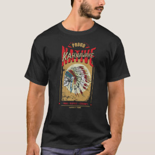 Camiseta Kahnawake Nativo Estadounidense tribu Guerrero Ind