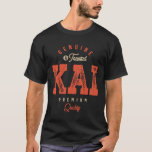 Camiseta Kai Name Funny Personalizado Birthday Kai<br><div class="desc">Este es un diseño con texto Genuino y de calidad premium Kai de confianza. Un regalo genial para amigos o familia llamada Kai. Si su nombre o apellido es Kai,  este producto es para usted. Presente para Kai en Día de San Valentín.</div>