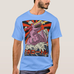 Camiseta Kaiju Axolotl Gran Ola De Kanagawa Japonés Kai