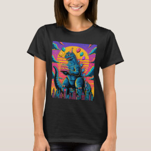 Camiseta Kaiju Birday Lloon Y Cake Monster Movie Bday D