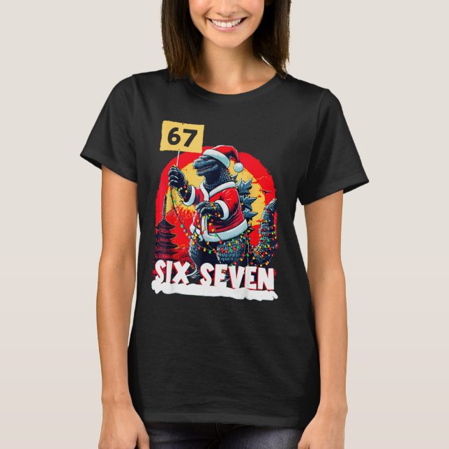 Camiseta Kaiju Christmas 67 Santazilla Japanese Monster Din (Anverso)