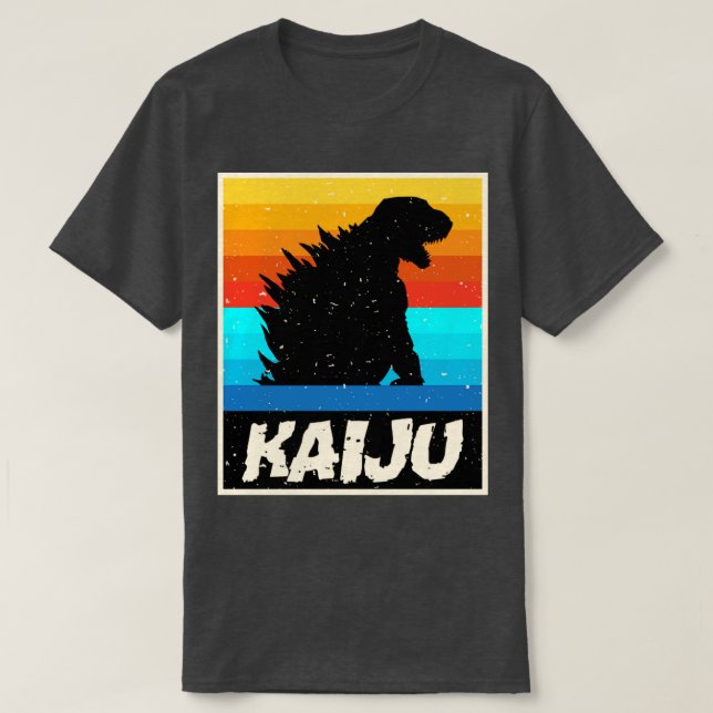 Camiseta kaiju colorido (Diseño del anverso)