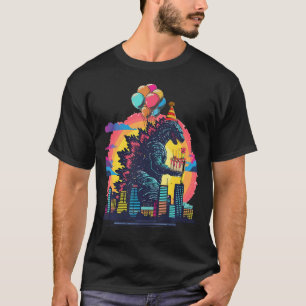 Camiseta Kaiju Cumpleaños Globo Monstruo de la película Bda