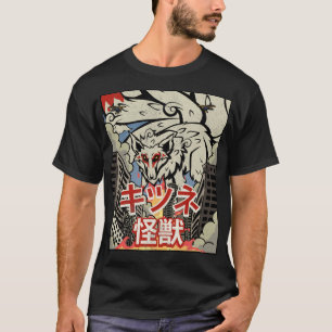 Camiseta Kaiju Kitsune Nueve Guirnaldas de la Gran Ola de l