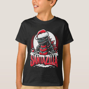 Camiseta Kaiju Navidad Santazilla Monstruo Japonés Dinosa
