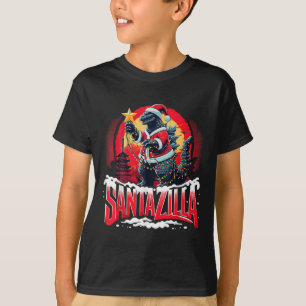 Camiseta Kaiju Navidad Santazilla Monstruo Japonés Dinosa