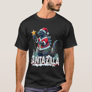 Camiseta Kaiju Navidad Santazilla Monstruo Japonés Dinosa