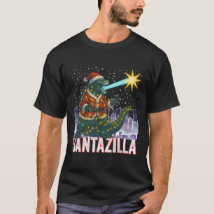 Camiseta Kaiju Navidad Santazilla Monstruo Japonés Dinosa