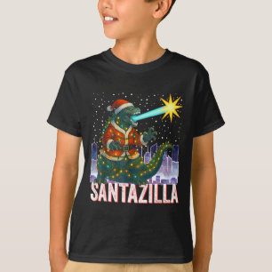 Camiseta Kaiju Navidad Santazilla Monstruo Japonés Dinosaur