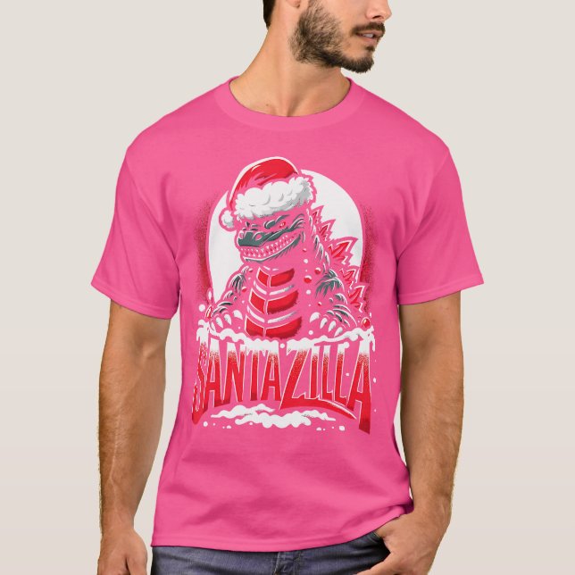 Camiseta Kaiju Navidades Santazilla Monstruo Japonés Dinosa (Anverso)
