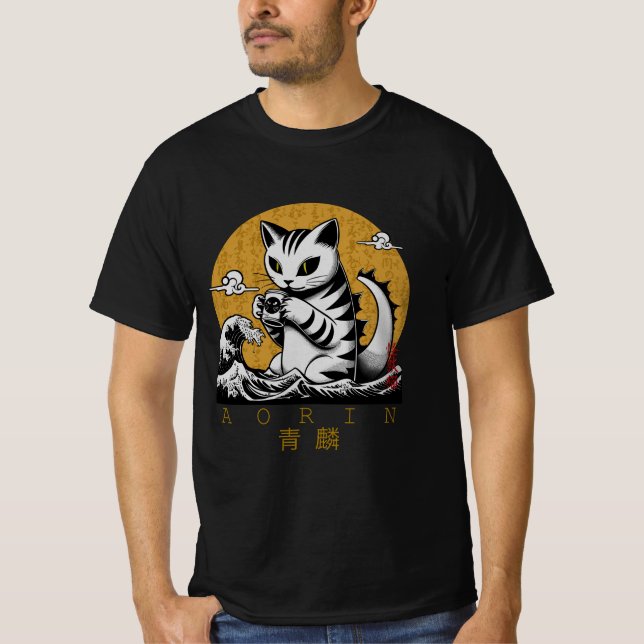 Camiseta Kaiju Neko - AORIN (Anverso)