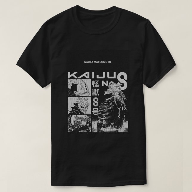 Camiseta Kaiju No.8 – Manga Style Monster Battle Art Tees (Diseño del anverso)