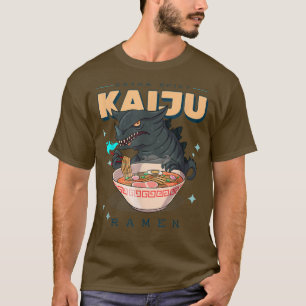 Camiseta Kaiju Ramen Cat Japonesa Cute Kawaii Anime 
