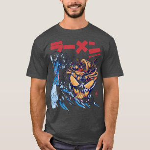 Camiseta Kaiju Ramen Gran Ola De La Comida Japonesa Kanagaw