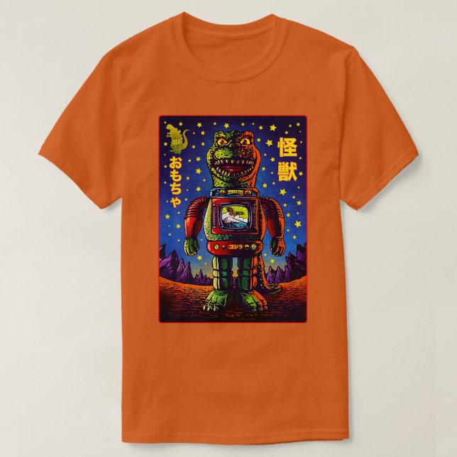 Camiseta Kaiju Tin Toy (Diseño del anverso)