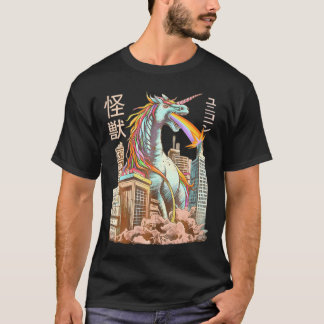 Camiseta Kaiju unicornio Monstruo japonés unicornio Manga