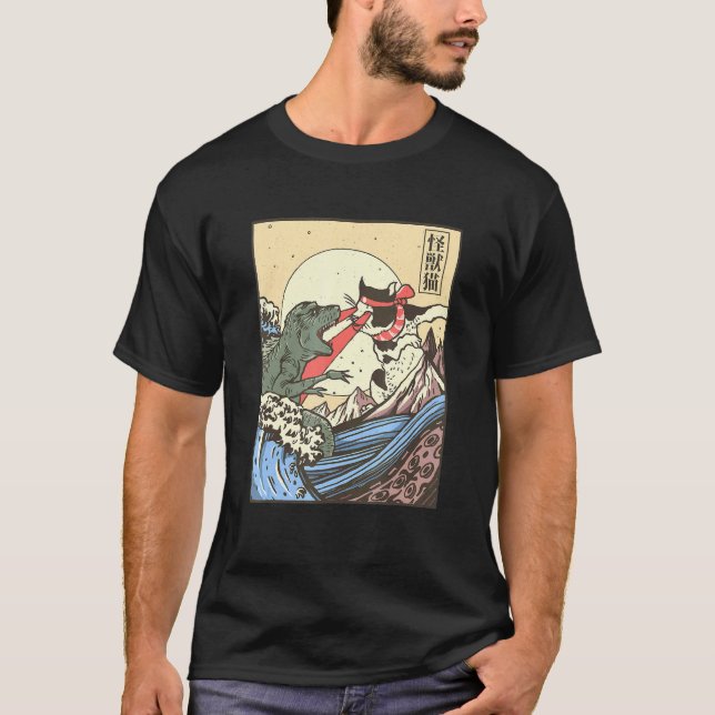Camiseta Kaiju Vs Cat (Anverso)