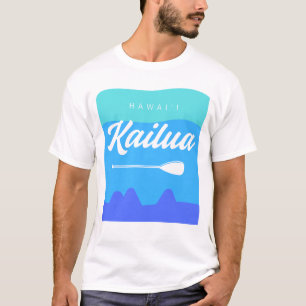Camiseta Kailua Hawaii Diseño de Surfboard con Mokes Island