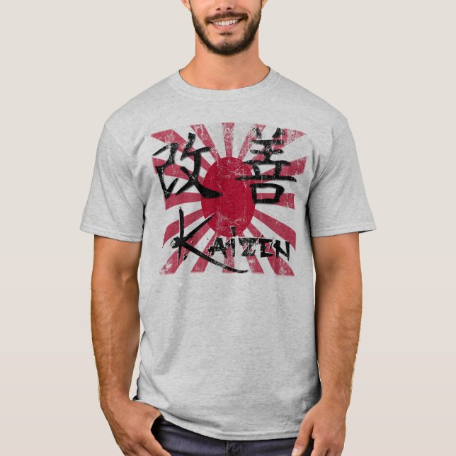 Camiseta Kaizen - estilo retro (Anverso)