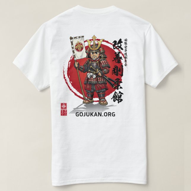 Camiseta Kaizen Gōjūkan Cartoon Warrior T-Shirt (Reverso del diseño)