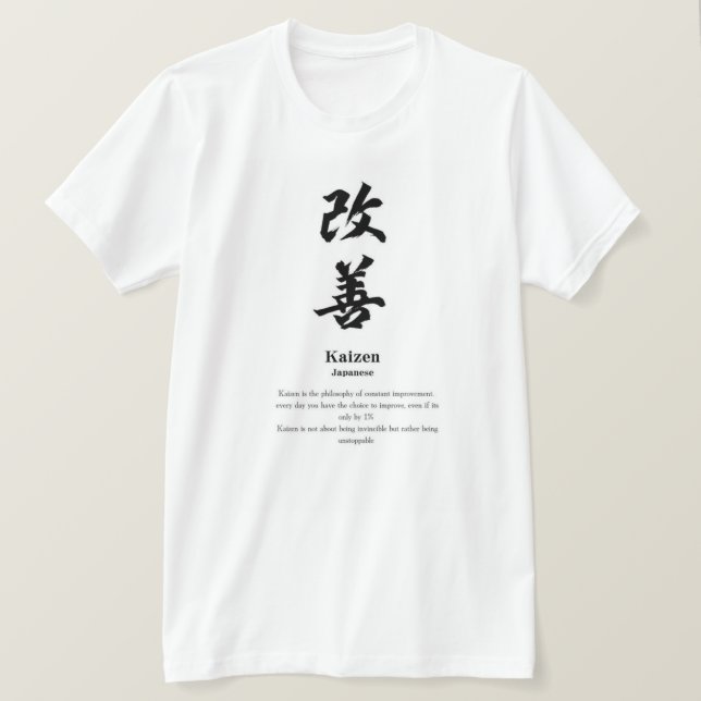 Camiseta Kaizen - Tee gráfico de filosofía japones (Anverso del diseño)