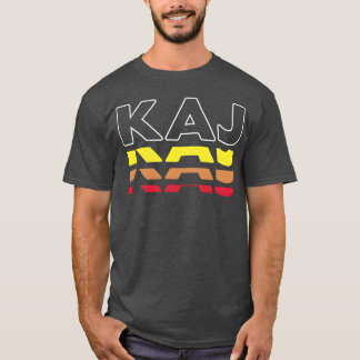 Camiseta Kaj Nombre Divertido Vintage Atardecer Kaj amigo