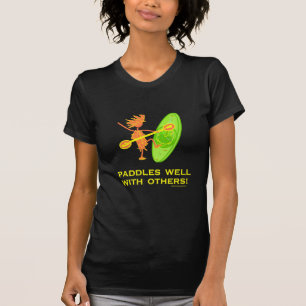 Camiseta Kajak de Whitewater - paletas bien con otras 2