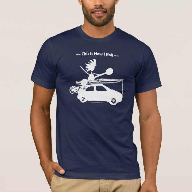 Camiseta ¡Kajak en el coche - éste es cómo ruedo! (Anverso)